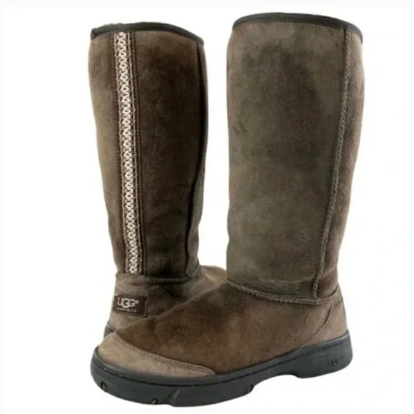 UGG Shoes Ugg Australia Dark Brown Sheepskin Ultimate Tall